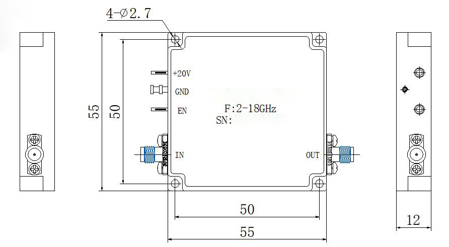 3-260Z213425A10.png Твердотельный усилитель 2–18 ГГц, вых. мощность ≧29dBm(CW) — изображение 1